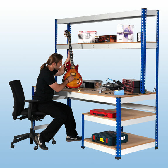 MP11 / MP12 Arbeitstische mit Regalaufsatz inkl. MDF-Platten MP11 / MP12 Arbeitstische mit Regalaufsatz inkl. MDF-Platten